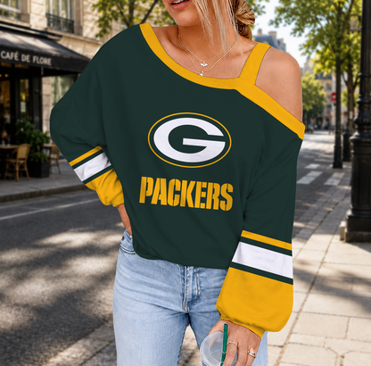 SPECIAL EDITION - NEW CUSTOMIZED NFL08 GBP GREEN BAY PACKERS DROP SHOULDER SWEATSHIRT