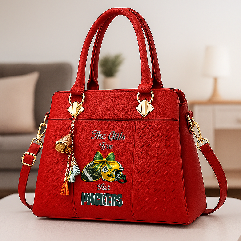 LIMITED EDITION - NEW CUSTOMIZED NFL08 GBP GREEN BAY PACKERS WOMEN'S ZIP HANDBAG MULTICOLOR