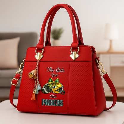 LIMITED EDITION - NEW CUSTOMIZED NFL08 GBP GREEN BAY PACKERS WOMEN'S ZIP HANDBAG MULTICOLOR