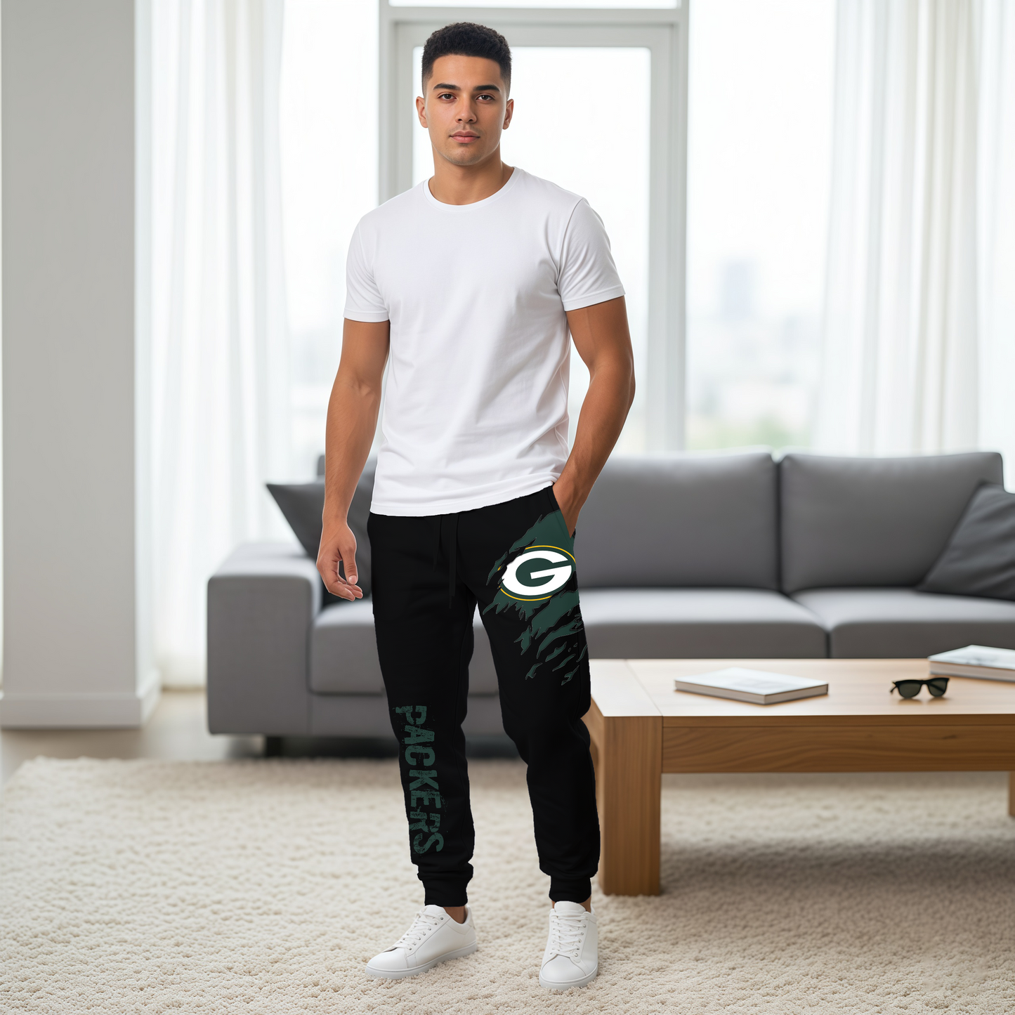 LIMITED EDITION - NEW PERSONALIZED NFL08 GBP GREEN BAY PACKERS JOGGERS