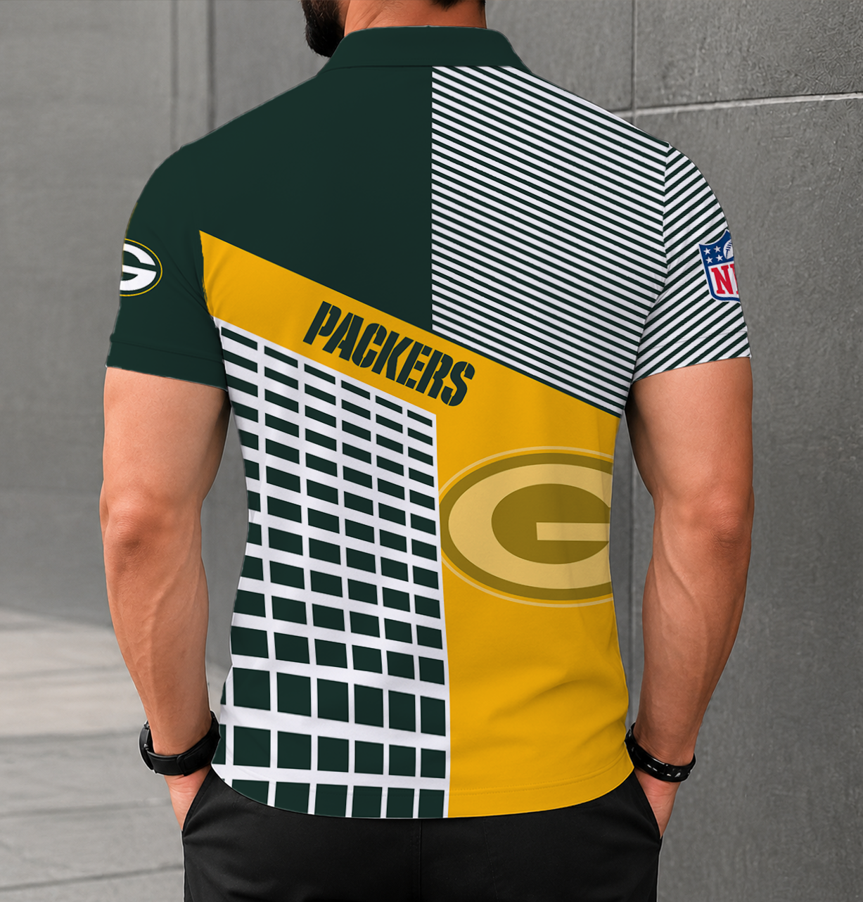 LIMITED EDITION - NEW CUSTOMIZED NFL08 GBP GREEN BAY PACKERS POLO SHIRT