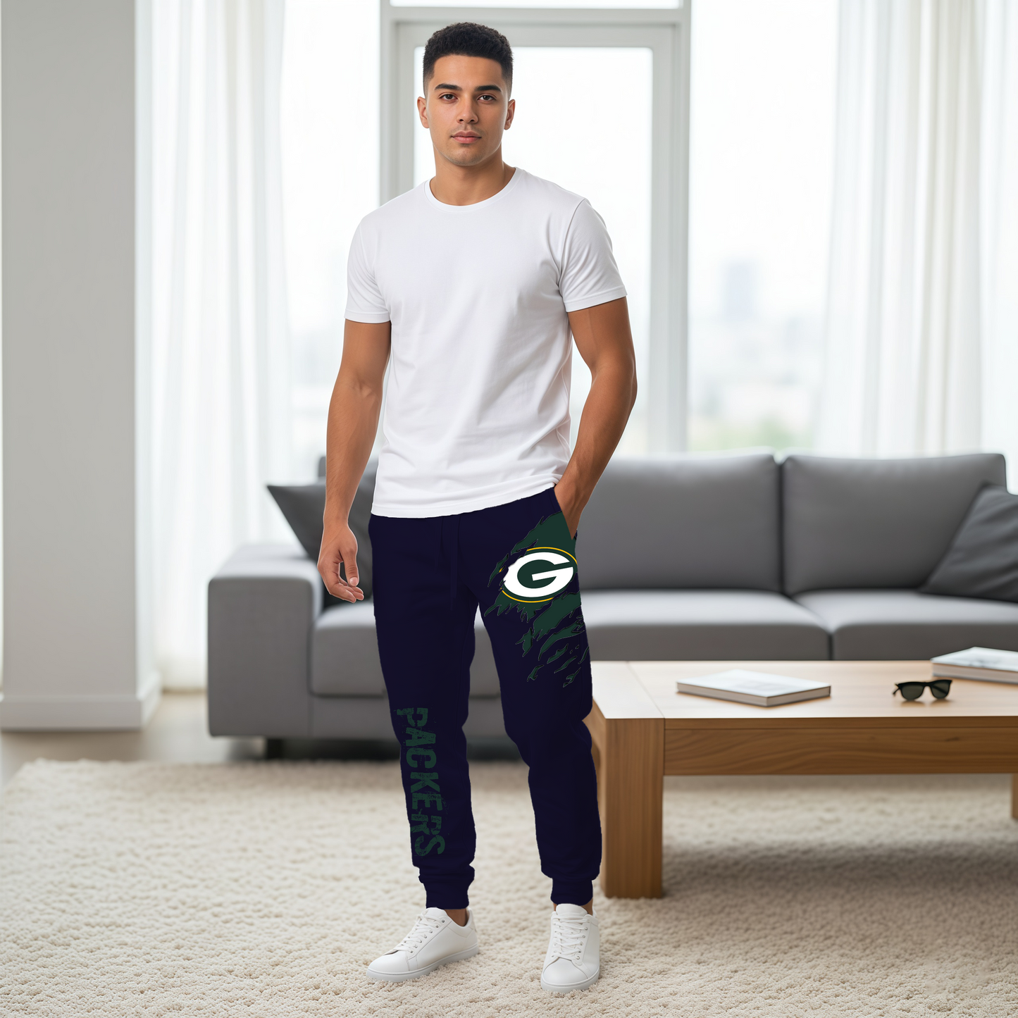 LIMITED EDITION - NEW PERSONALIZED NFL08 GBP GREEN BAY PACKERS JOGGERS