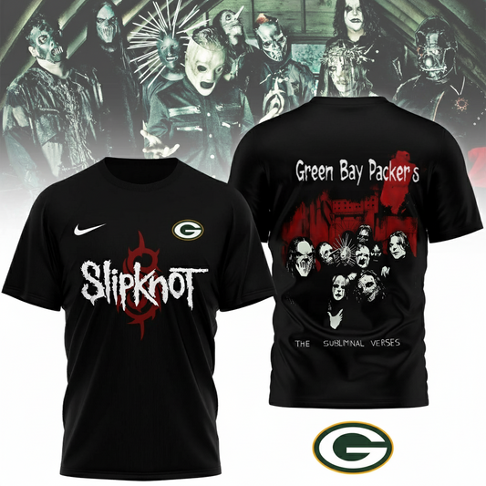 LIMITED EDITION - NEW CUSTOMIZED NFL08 GBP GREEN BAY PACKERS SLIPKNOT 3D SHIRT