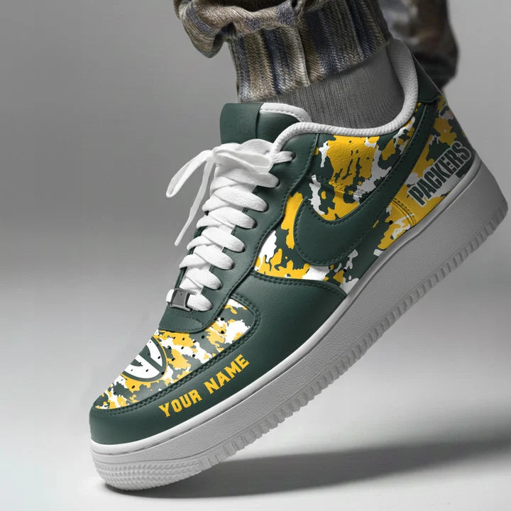 [SPECIAL OFFER] NEW CUSTOMIZED NFL08 GBP GREEN BAY PACKERS AF1 SNEAKERS