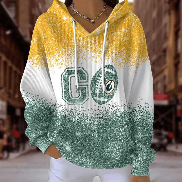 [SPECIAL OFFER] NEW CUSTOMIZED NFL08 GBP GREEN BAY PACKERS RIBBED HOODIE & SWEATSHIRT