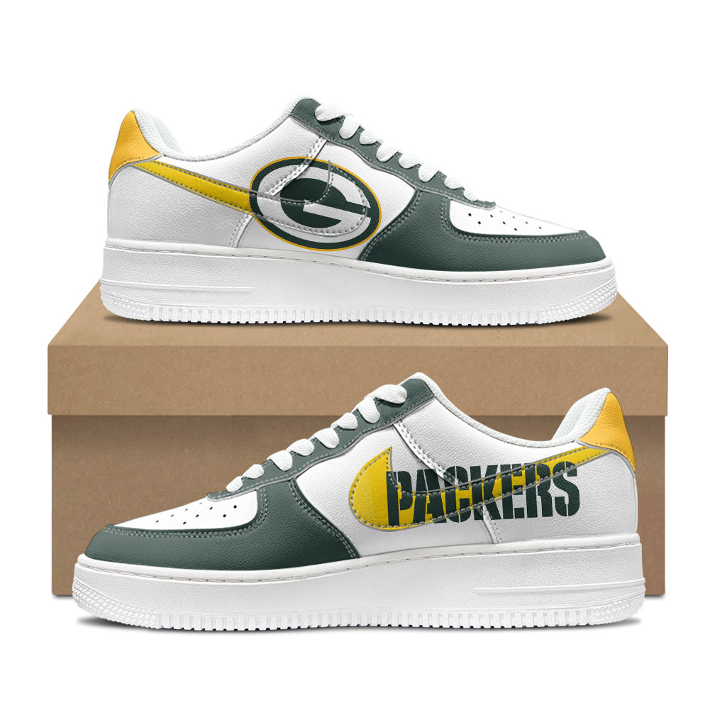[SPECIAL OFFER] NEW CUSTOMIZED NFL08 GBP GREEN BAY PACKERS AF1 SHOES