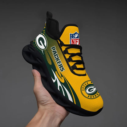 LIMITED EDITION - NEW CUSTOMIZED NFL08 GBP GREEN BAY PACKERS UNISEX MAX SOUL SHOES