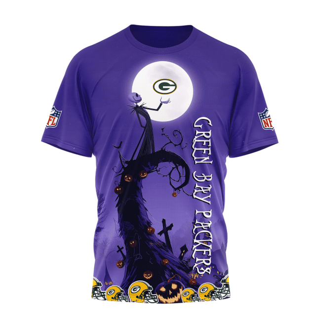 [SPECIAL OFFER] NEW CUSTOMIZED NFL08 GBP GREEN BAY PACKERS HALLOWEEN THE NIGHTMARE APPAREL