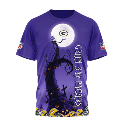 [SPECIAL OFFER] NEW CUSTOMIZED NFL08 GBP GREEN BAY PACKERS HALLOWEEN THE NIGHTMARE APPAREL