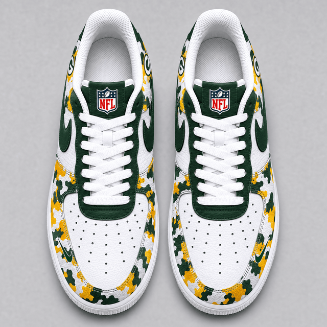 [SPECIAL OFFER] NEW CUSTOMIZED NFL08 GBP GREEN BAY PACKERS AF1 SHOES