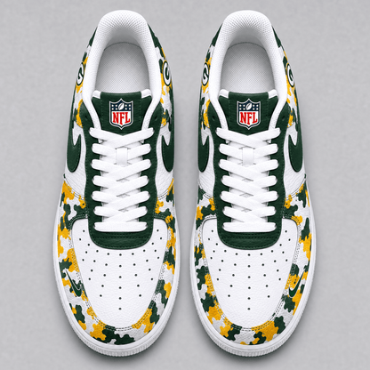 [SPECIAL OFFER] NEW CUSTOMIZED NFL08 GBP GREEN BAY PACKERS AF1 SHOES