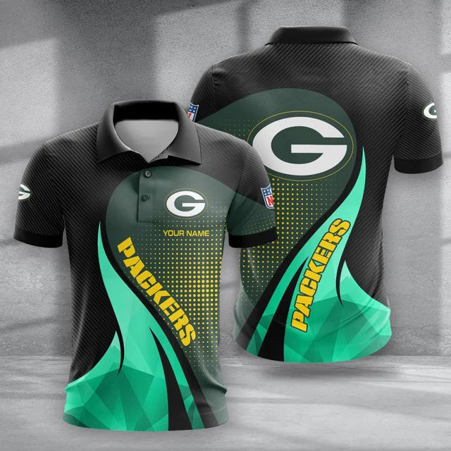 LIMITED EDITION - NEW CUSTOMIZED NFL08 GBP GREEN BAY PACKERS POLO, T-SHIRT & SHORT PANTS SET