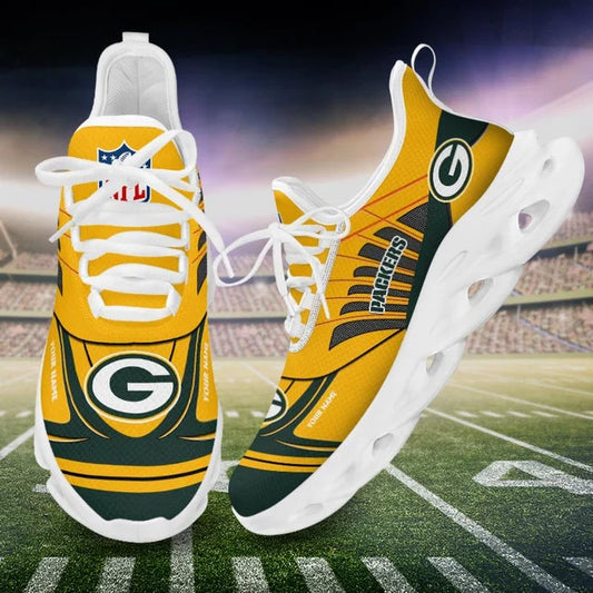 LIMITED EDITION - NEW CUSTOMIZED NFL08 GBP GREEN BAY PACKERS UNISEX MAX SOUL SHOES