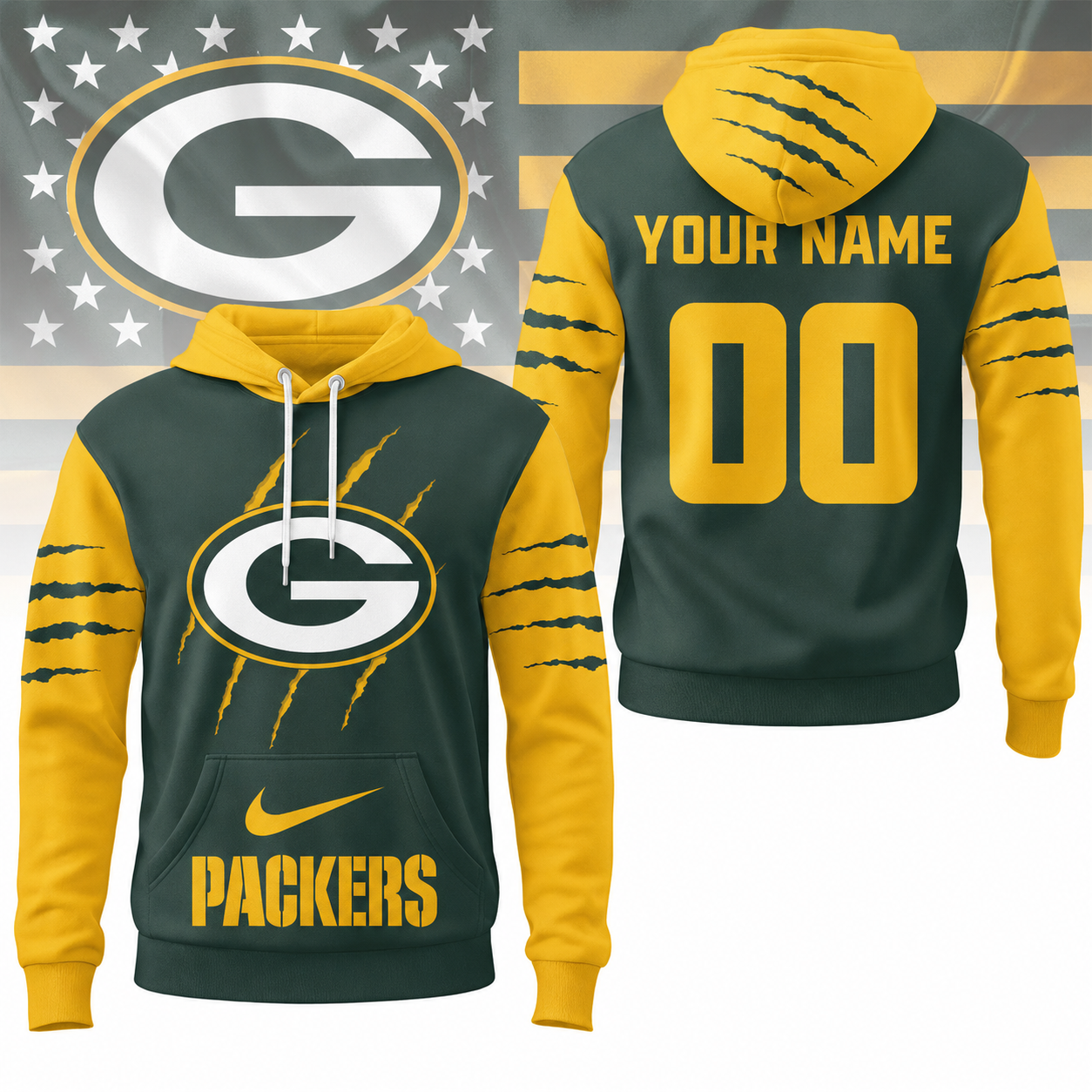LIMITED EDITION - NEW CUSTOMIZED NFL08 GBP GREEN BAY PACKERS T-SHIRT, POLO SHIRT, ZIP POLO SHIRT, SWEATSHIRT, HOODIE & ZIP HOODIE