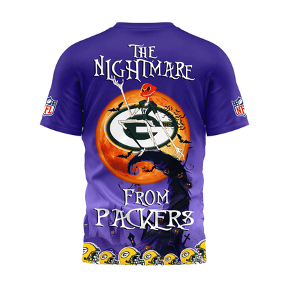[SPECIAL OFFER] NEW CUSTOMIZED NFL08 GBP GREEN BAY PACKERS HALLOWEEN THE NIGHTMARE APPAREL