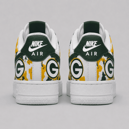 [SPECIAL OFFER] NEW CUSTOMIZED NFL08 GBP GREEN BAY PACKERS AF1 SHOES