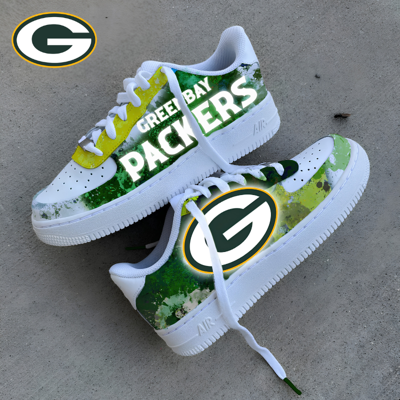 [SPECIAL OFFER] NEW CUSTOMIZED NFL08 GBP GREEN BAY PACKERS AF1 SNEAKERS