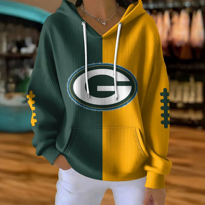 LIMITED EDITION - NEW CUSTOMIZED NFL08 GBP GREEN BAY PACKERS RIBBED HOODIE & SWEATSHIRT