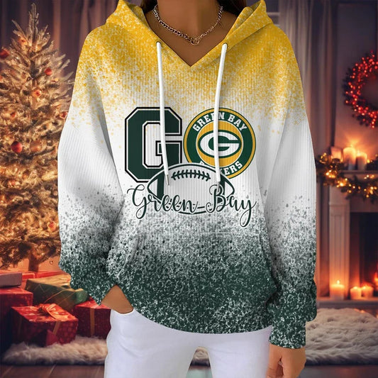 LIMITED EDITION - NEW CUSTOMIZED NFL08 GBP GREEN BAY PACKERS RIBBED HOODIE & SWEATSHIRT