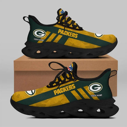LIMITED EDITION - NEW CUSTOMIZED NFL08 GBP GREEN BAY PACKERS UNISEX MAX SOUL SHOES
