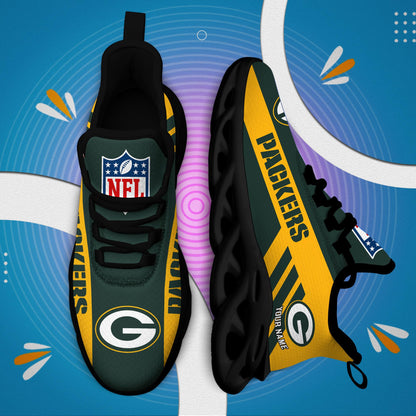 LIMITED EDITION - NEW CUSTOMIZED NFL08 GBP GREEN BAY PACKERS UNISEX MAX SOUL SHOES