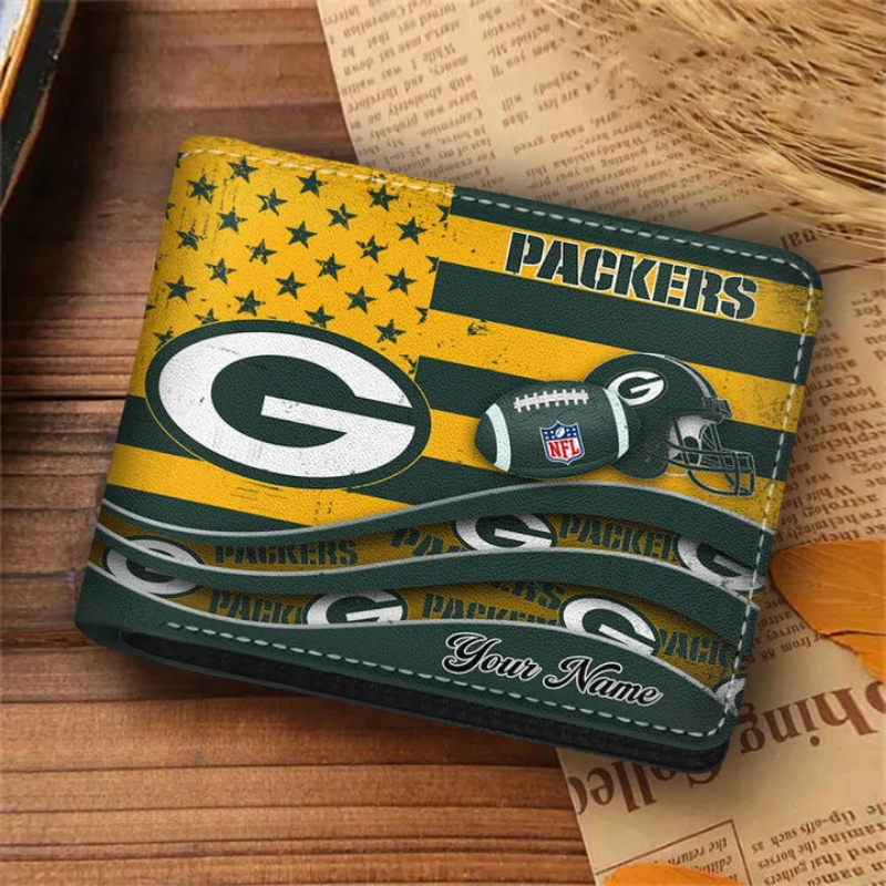 [SPECIAL OFFER] NEW CUSTOMIZED NFL08 GBP GREEN BAY PACKERS LEATHER WALLET