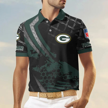 LIMITED EDITION - NEW CUSTOMIZED NFL08 GBP GREEN BAY PACKERS POLO SHIRT