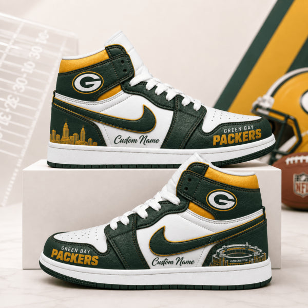 [SPECIAL OFFER] NEW CUSTOMIZED NFL08 GBP GREEN BAY PACKERS AIR JORDAN 1