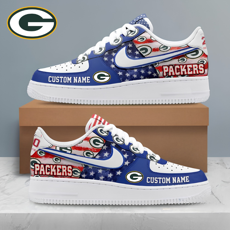 [SPECIAL OFFER] NEW CUSTOMIZED NFL08 GBP GREEN BAY PACKERS AF1 SHOES