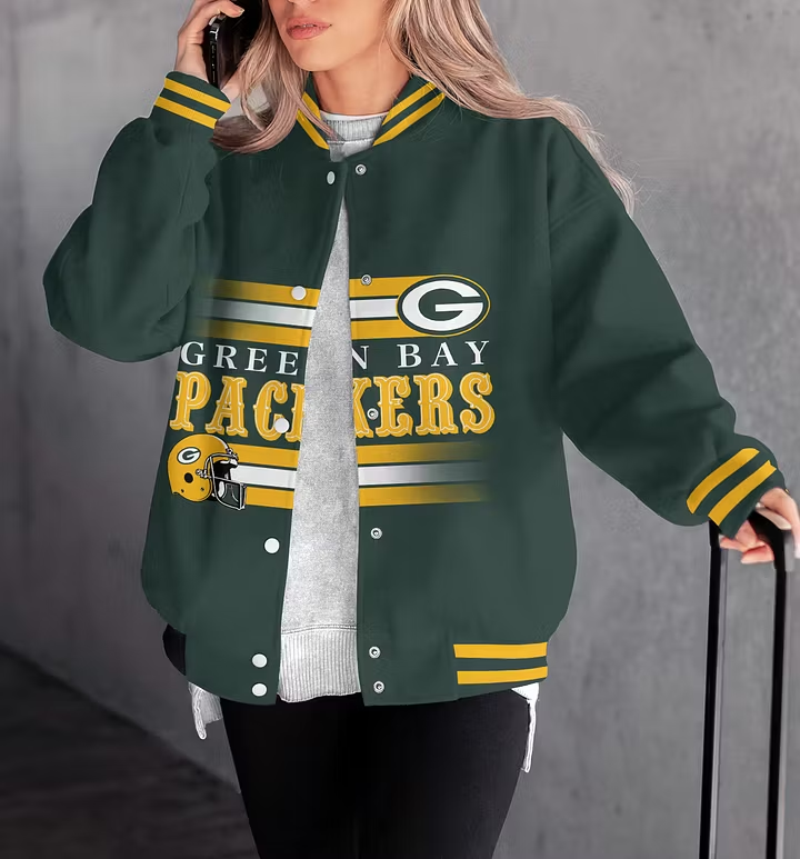LIMITED EDITION - NEW CUSTOMIZED NFL08 GBP GREEN BAY PACKERS SATIN VARSITY & BASEBALL JACKET