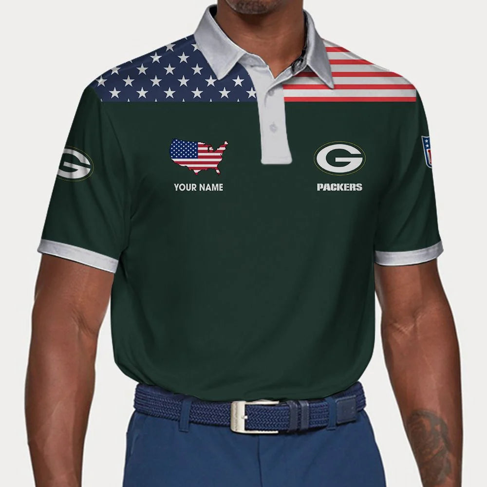 LIMITED EDITION - NEW CUSTOMIZED NFL08 GBP GREEN BAY PACKERS POLO SHIRT