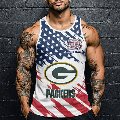 LIMITED EDITION - NEW CUSTOMIZED NFL08 GBP GREEN BAY PACKERS UNISEX TANK TOP