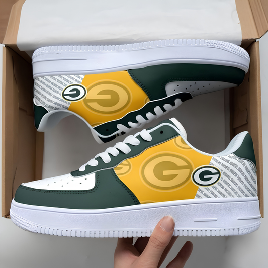 [SPECIAL OFFER] NEW CUSTOMIZED NFL08 GBP GREEN BAY PACKERS AF1 SNEAKERS