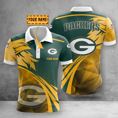 LIMITED EDITION - NEW CUSTOMIZED NFL08 GBP GREEN BAY PACKERS POLO SHIRT