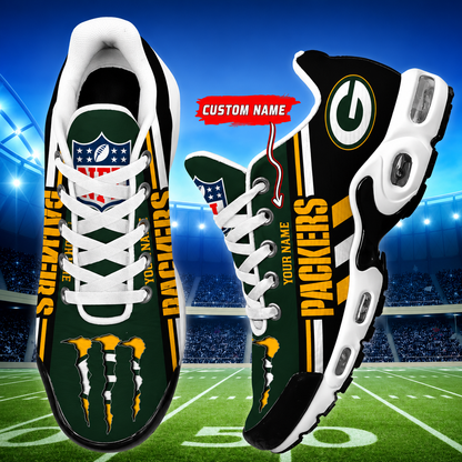 LIMITED EDITION - NEW CUSTOMIZED NFL08 GBP GREEN BAY PACKERS AIR MAX PLUS SNEAKERS