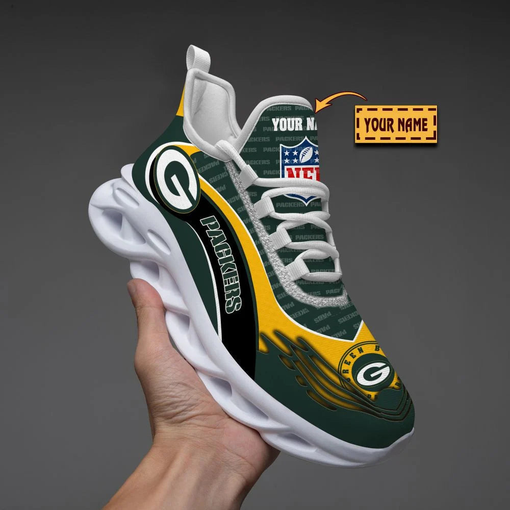 LIMITED EDITION - NEW CUSTOMIZED NFL08 GBP GREEN BAY PACKERS UNISEX MAX SOUL SHOES