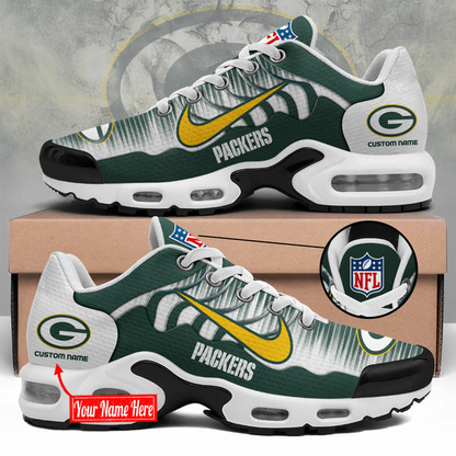 LIMITED EDITION - NEW CUSTOMIZED NFL08 GBP GREEN BAY PACKERS UNISEX AIR MAX PLUS SNEAKERS
