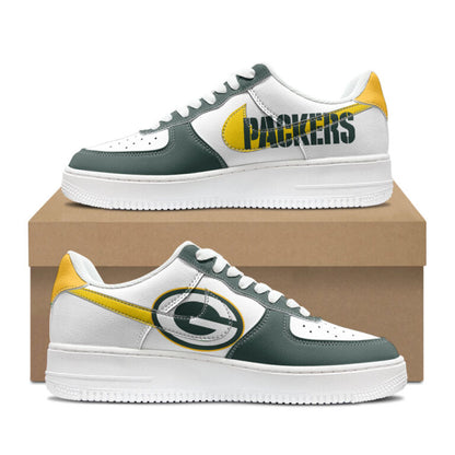 [SPECIAL OFFER] NEW CUSTOMIZED NFL08 GBP GREEN BAY PACKERS AF1 SHOES