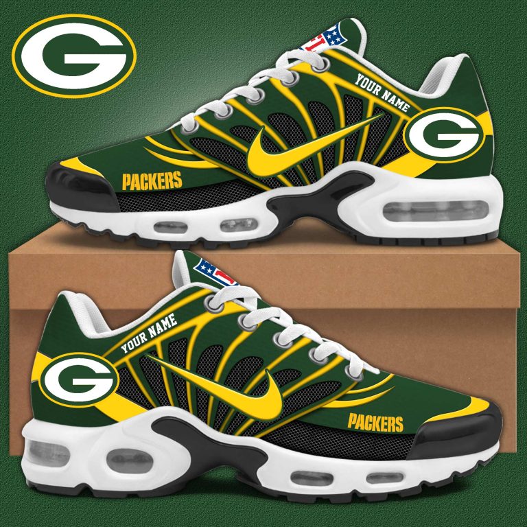 LIMITED EDITION - NEW CUSTOMIZED NFL08 GBP GREEN BAY PACKERS AIR MAX PLUS SNEAKERS