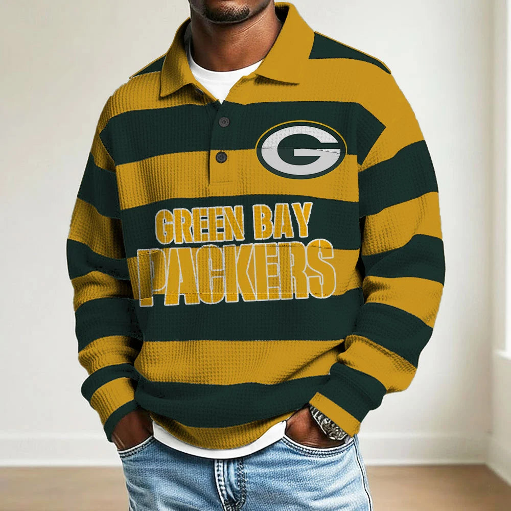 LIMITED EDITION - NEW CUSTOMIZED NFL08 GB PACKERS MEN LONG SLEEVE POLO SHIRT
