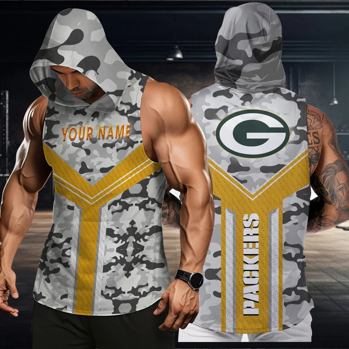 LIMITED EDITION - NEW CUSTOMIZED HOODED NFL08 GBP GREEN BAY PACKERS TANK TOP