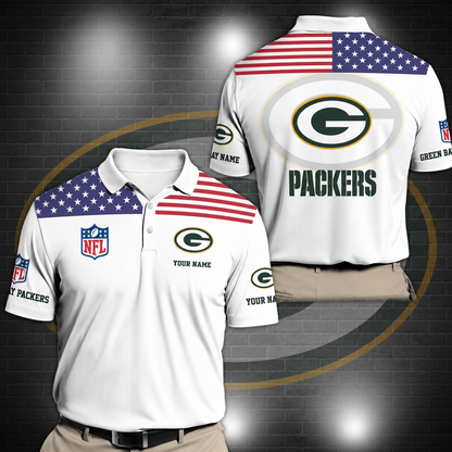 LIMITED EDITION - NEW CUSTOMIZED NFL08 GBP GREEN BAY PACKERS POLO SHIRT