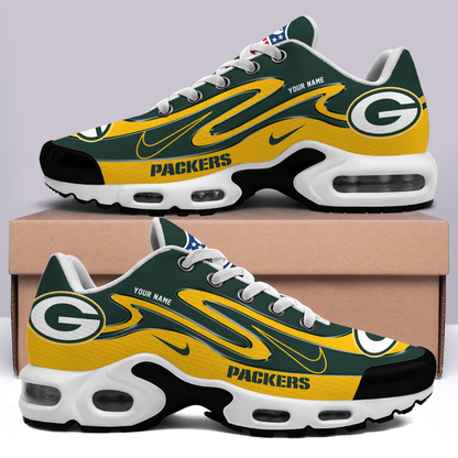 LIMITED EDITION - NEW CUSTOMIZED NFL08 GBP GREEN BAY PACKERS AIR MAX PLUS SNEAKERS