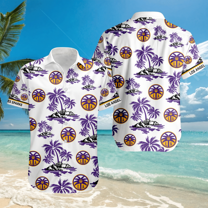 ENDING TODAY - NEW CUSTOMIZED WNBA08 LAS LOS ANGELES SPARKS UNISEX HAWAIIAN SHIRT
