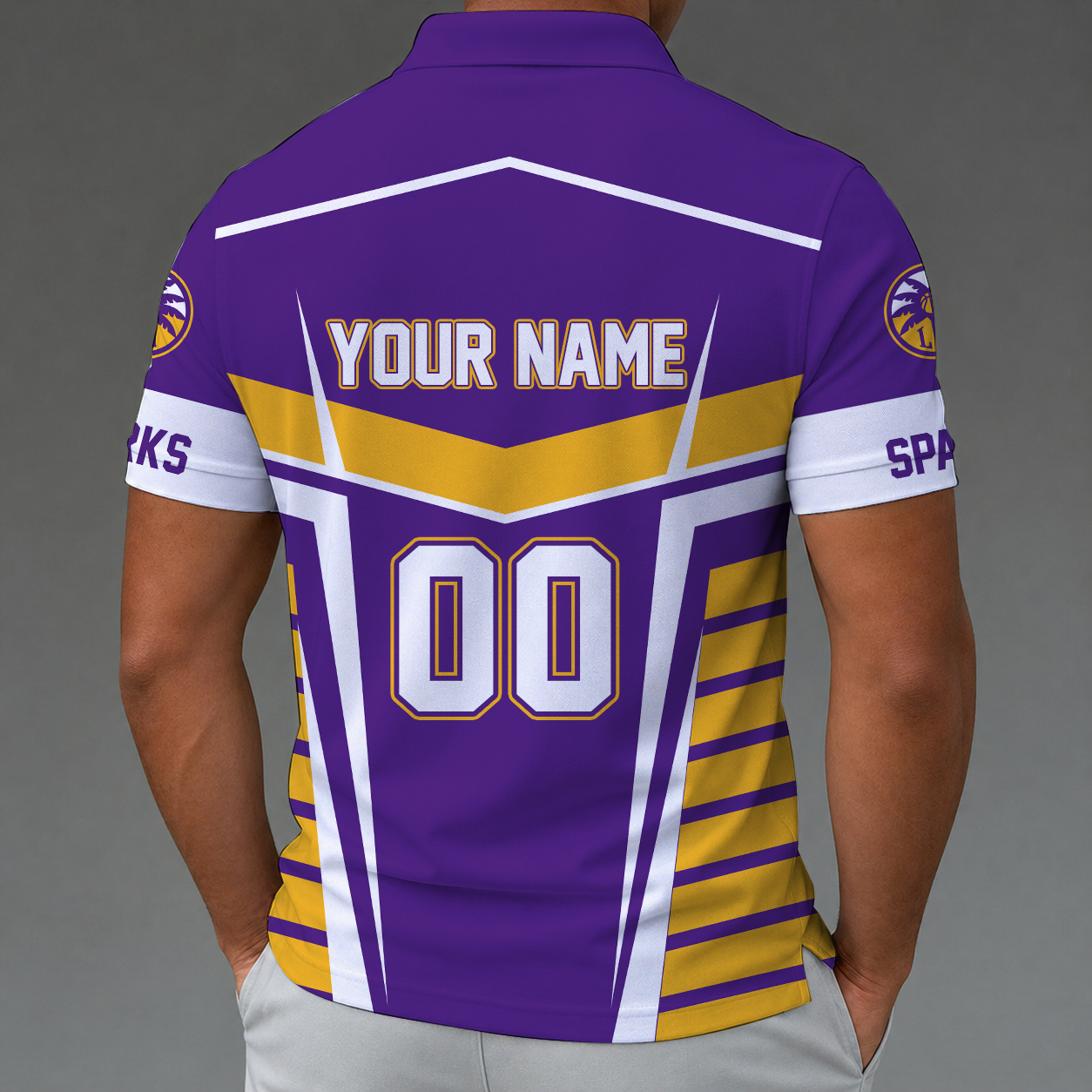[FAN FAVORITE] NEW CUSTOMIZED WNBA08 LAS LOS ANGELES SPARKS POLO SHIRT