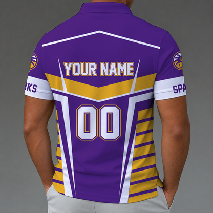 [FAN FAVORITE] NEW CUSTOMIZED WNBA08 LAS LOS ANGELES SPARKS POLO SHIRT
