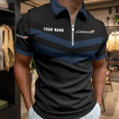 LIMITED EDITION - NEW CUSTOMIZED F108 MCL LAREN ZIP POLO SHIRT