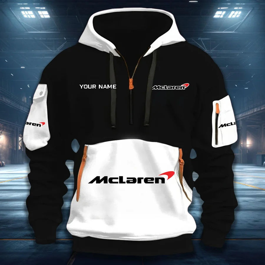 LIMITED RUN - NEW CUSTOMIZED F108 MCL LAREN QUARTER ZIP HOODIE