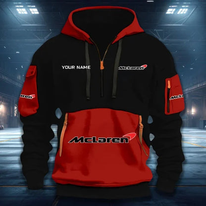 LIMITED RUN - NEW CUSTOMIZED F108 MCL LAREN QUARTER ZIP HOODIE