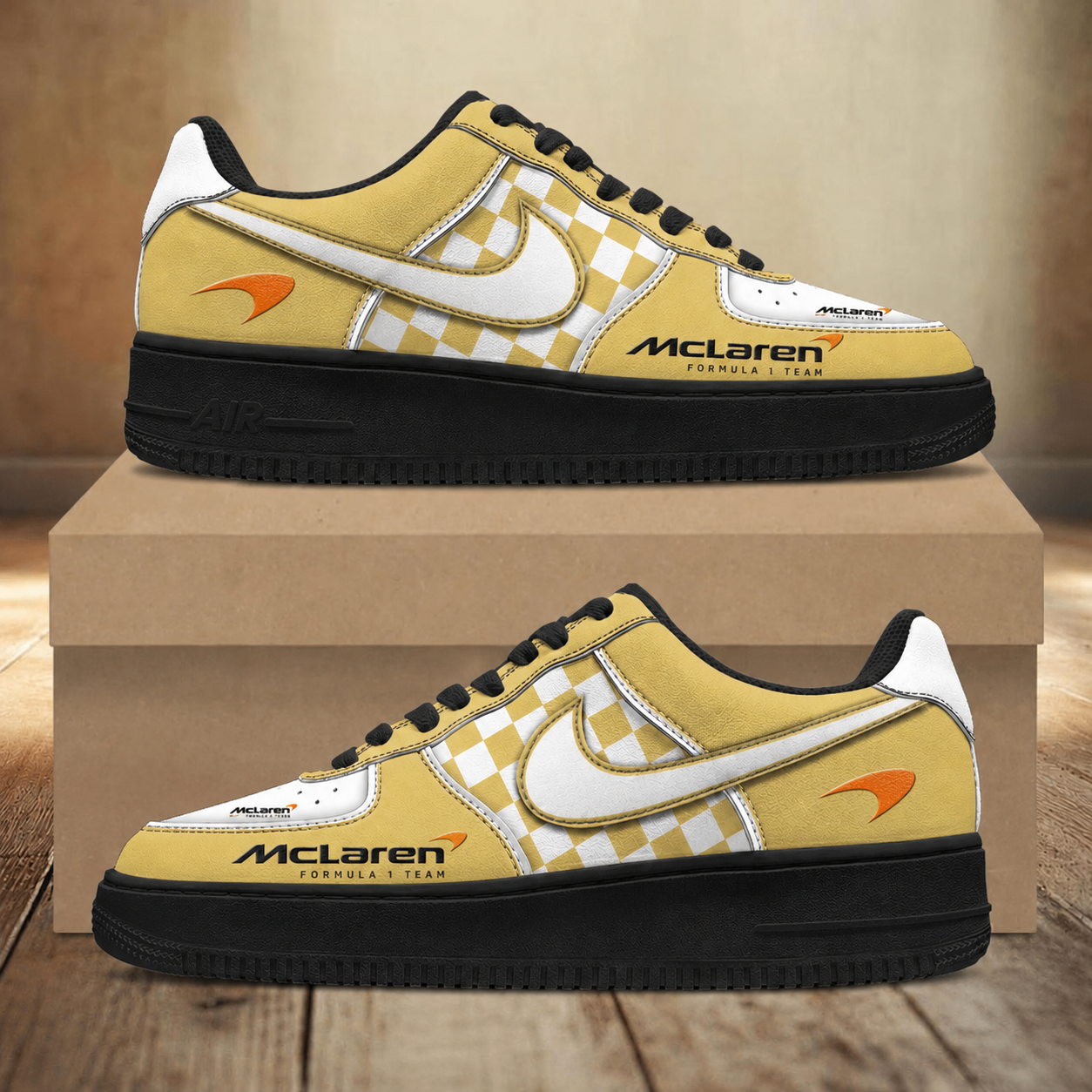 LIMITED RUN - NEW CUSTOMIZED F108 MCL LAREN AF1 SNEAKERS